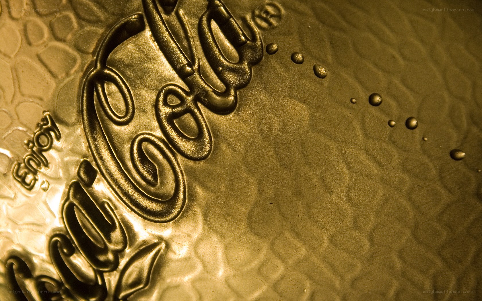 Coca-Cola logo on textured surface