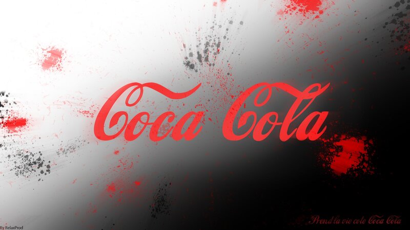 Coca-Cola Logo — Red, Dramatic, Digital Art, Splatters