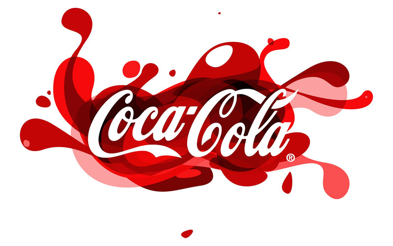 Coca-Cola Logo — Red, Dynamic, Vector Art, Splashes