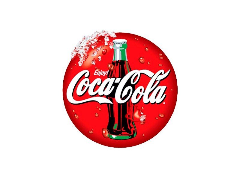 Coca-Cola logo with bottle