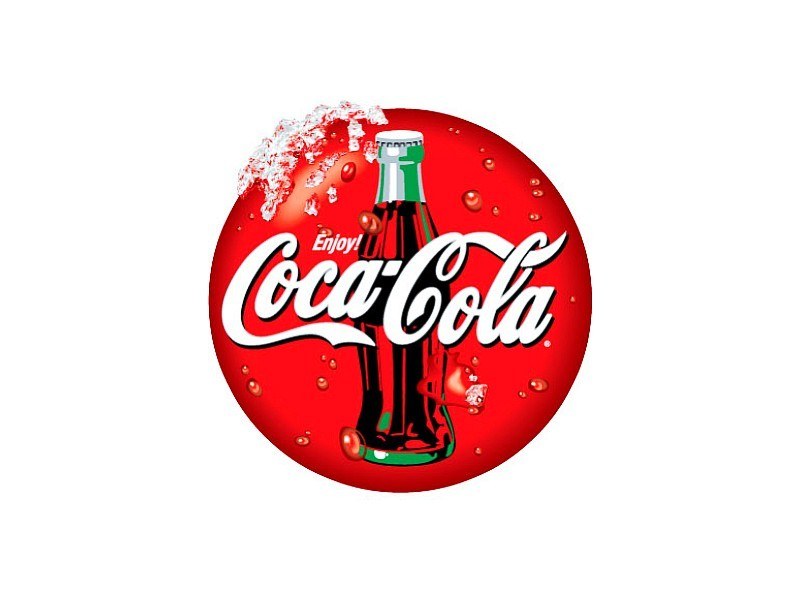 Coca-Cola logo with bottle