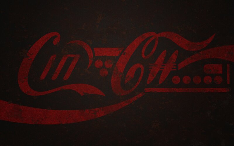 Coca-Cola logo with distressed texture
