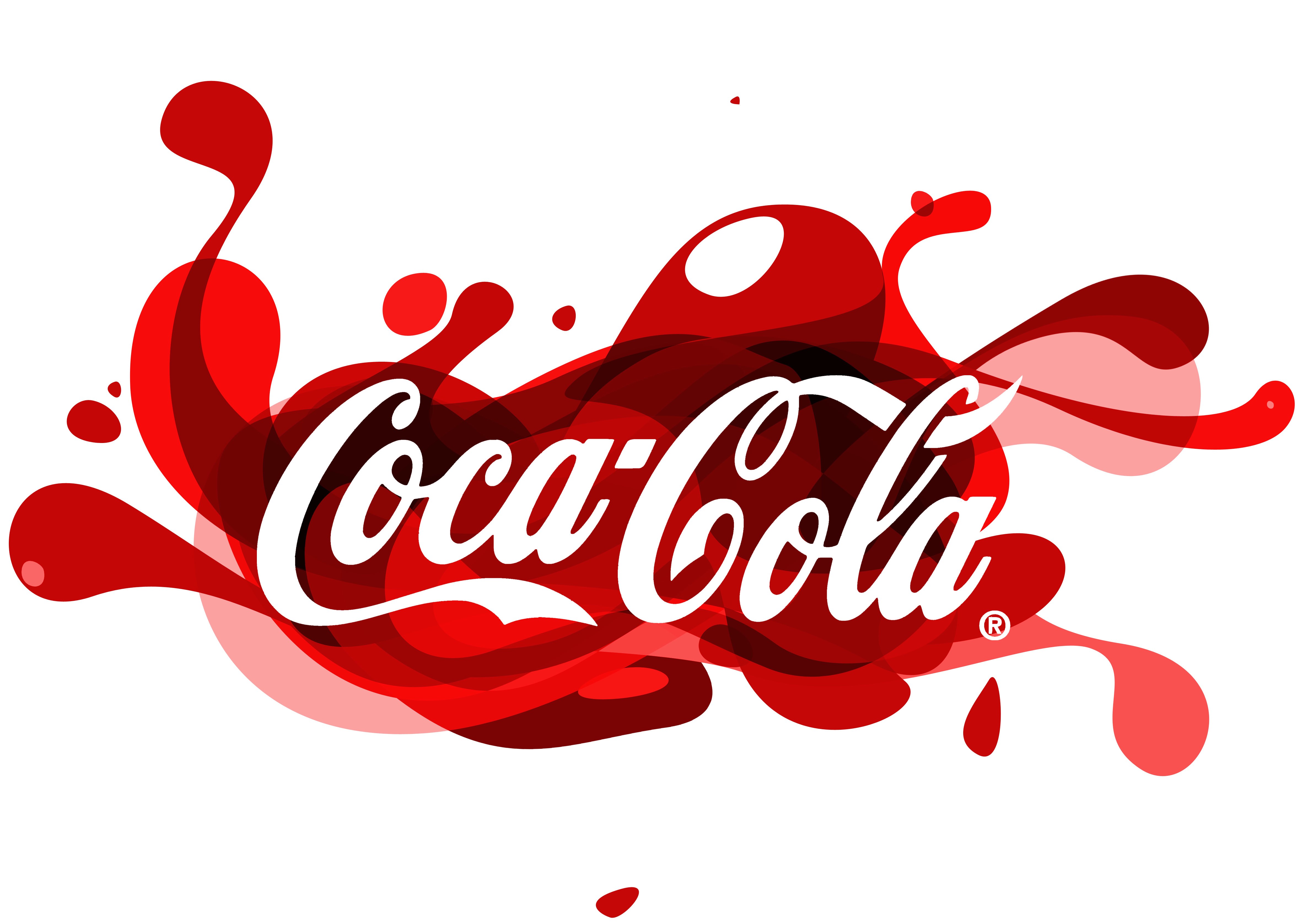 Coca-Cola logo with red splash