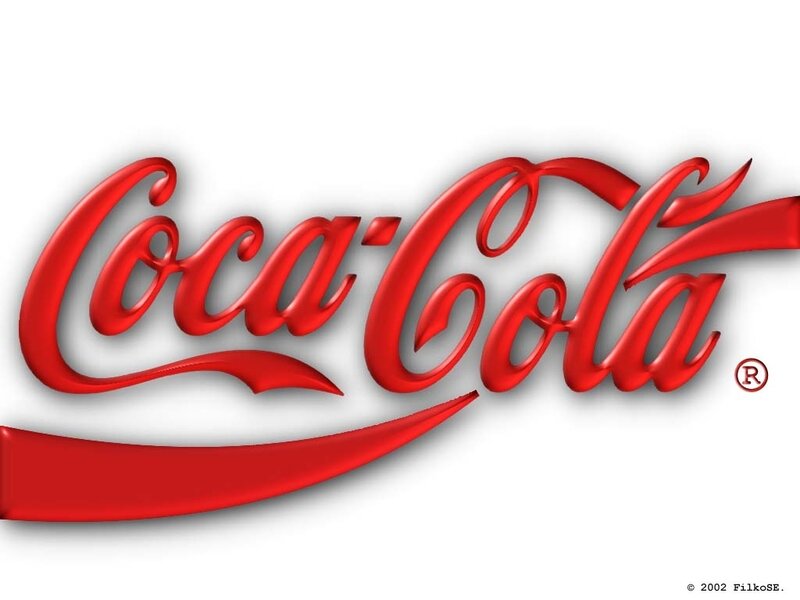 Coca-Cola logo with ribbon