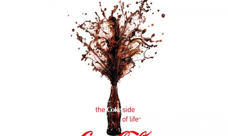 Coca-Cola splash advertisement