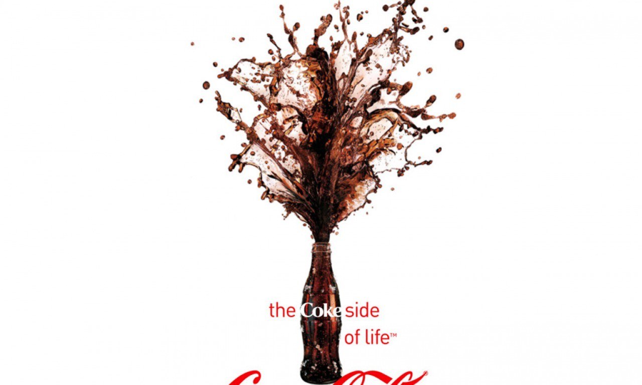 Coca-Cola splash advertisement