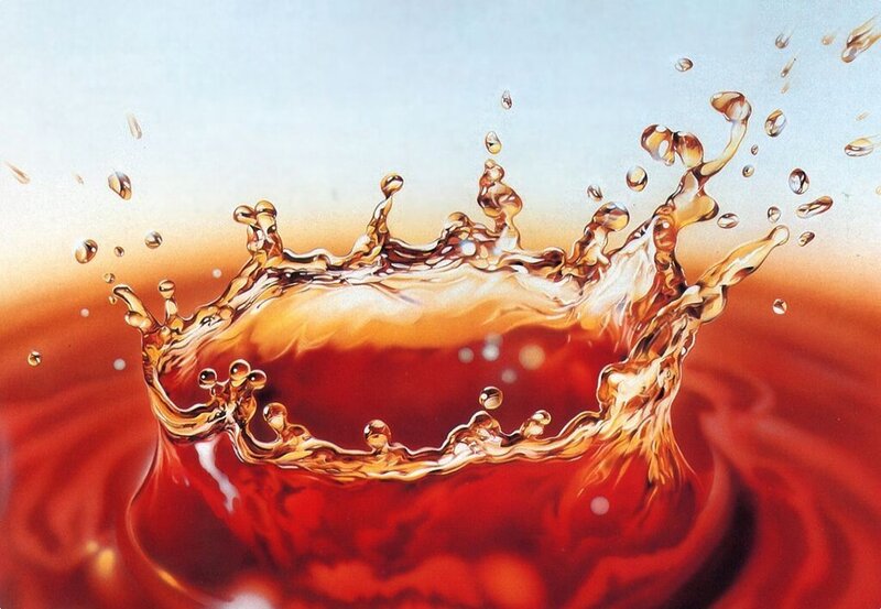 Coca-Cola splash in motion