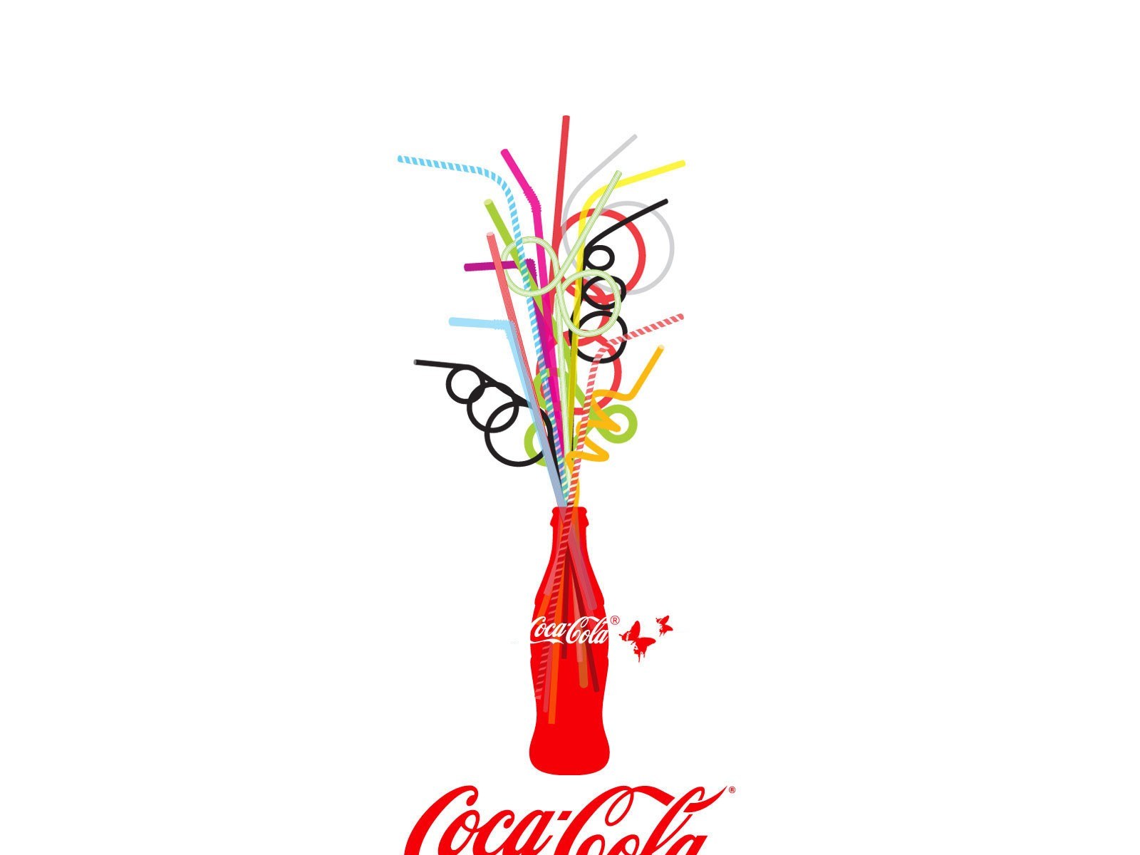 Coca-Cola straw bouquet