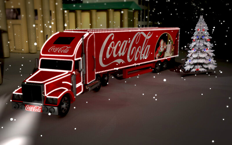 Coca-Cola Truck and Christmas Tree