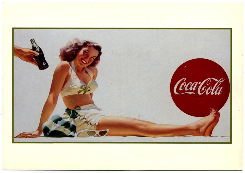 Coca-Cola vintage ad with woman