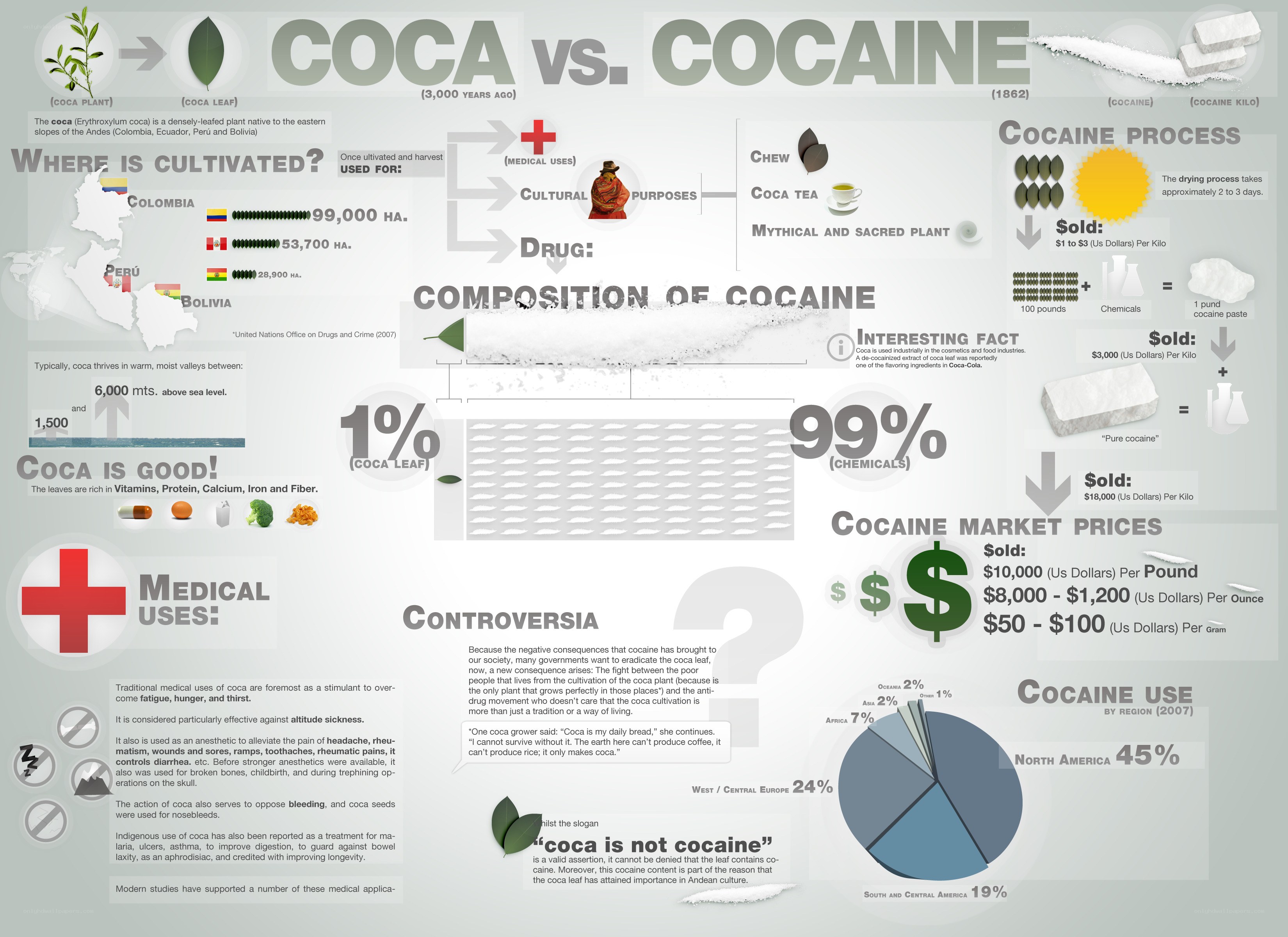 Coca vs Cocaine Infographic