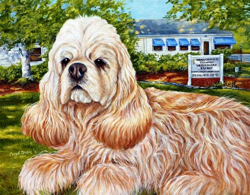 Cocker Spaniel Dog — Brown, Calm, Afternoon, Painting