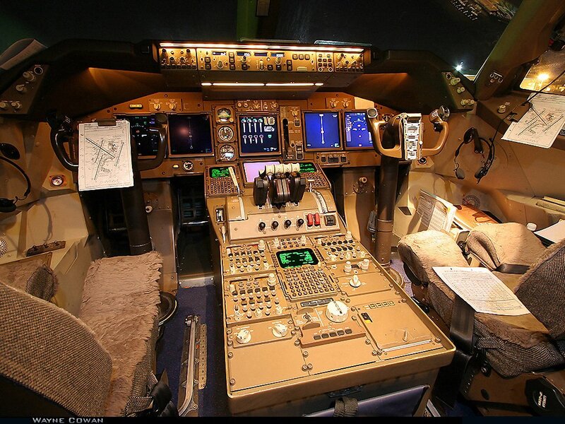 Cockpit of an aircraft