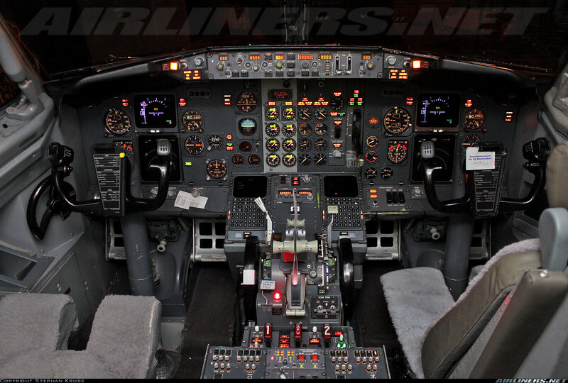 Cockpit of an aircraft