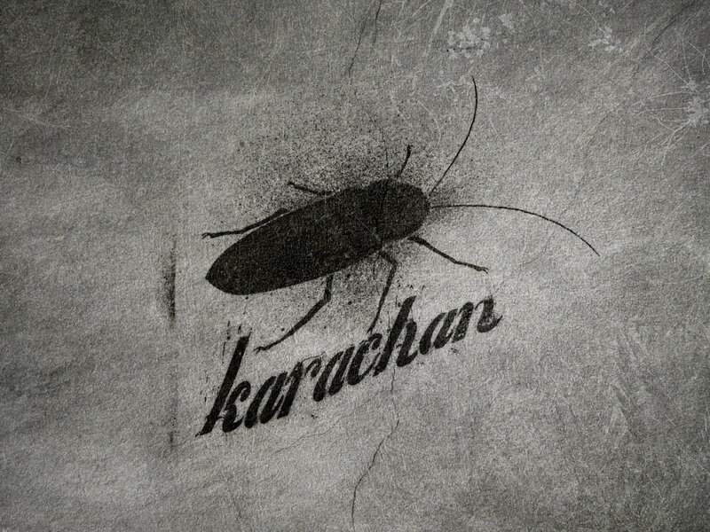 Cockroach logo on textured background