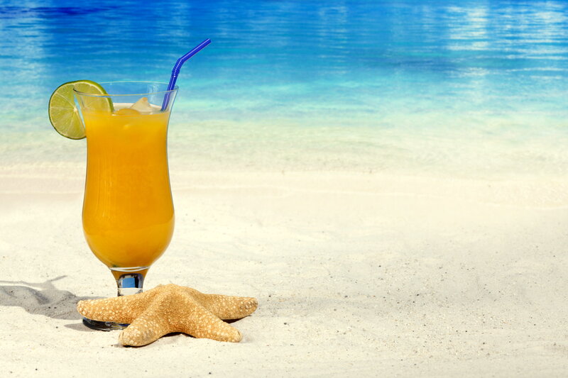 Cocktail on Beach Sand