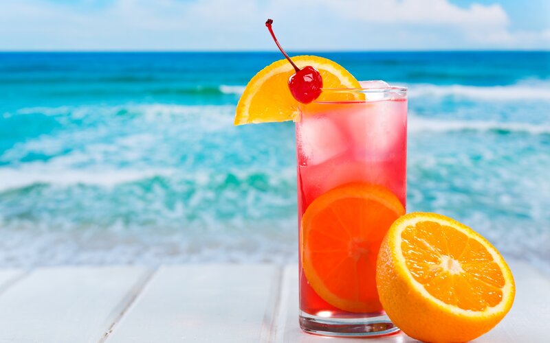 Cocktail with Orange Slice