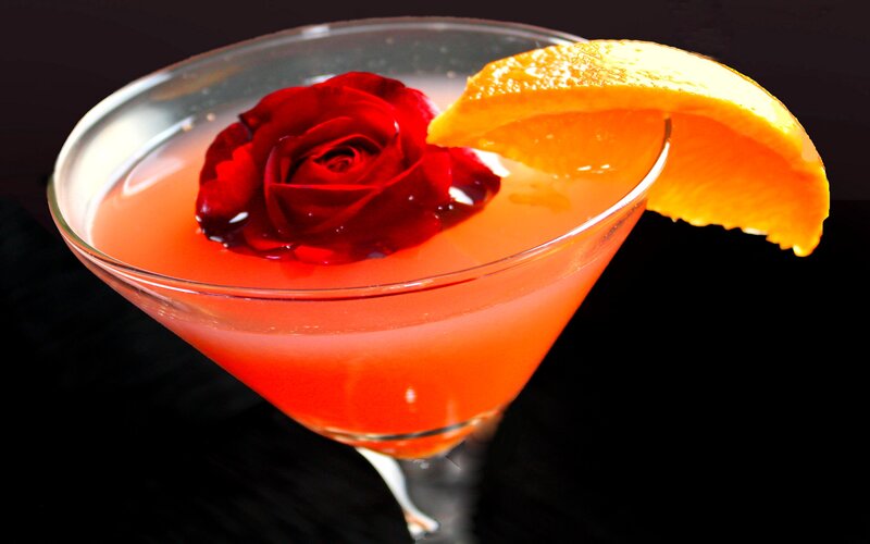 Cocktail with Rose