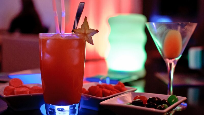 Cocktails and Candies on Table