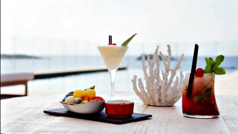 Cocktails and Fruit Bowl