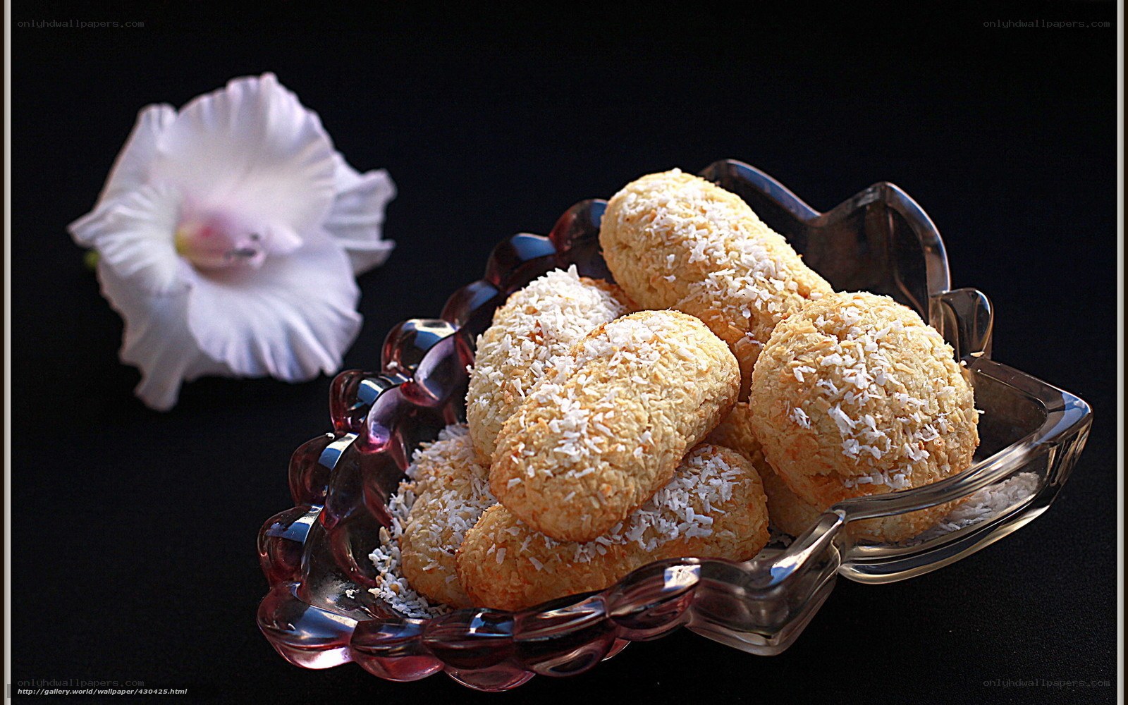 coconut cookies with flower