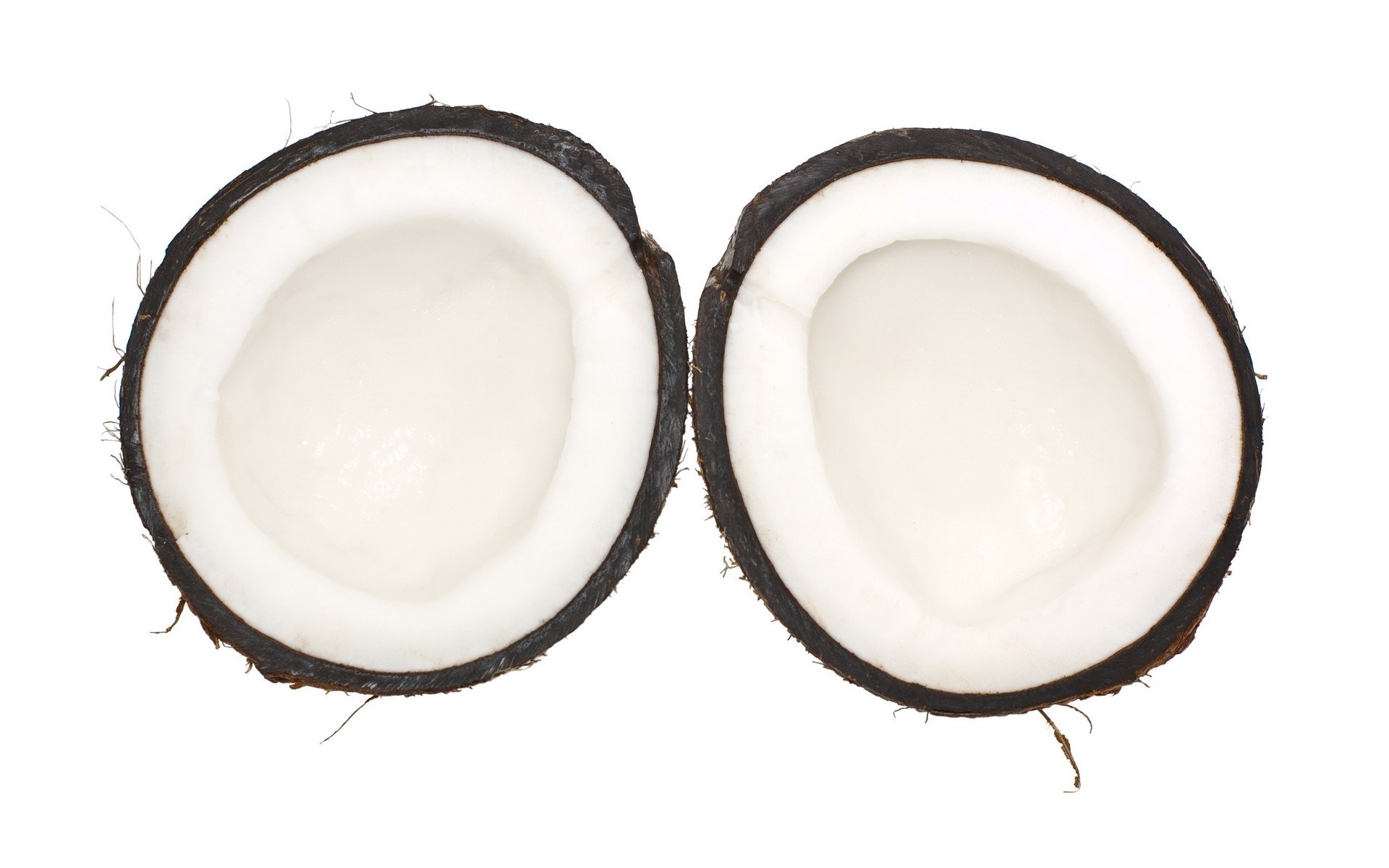 coconut cut in half