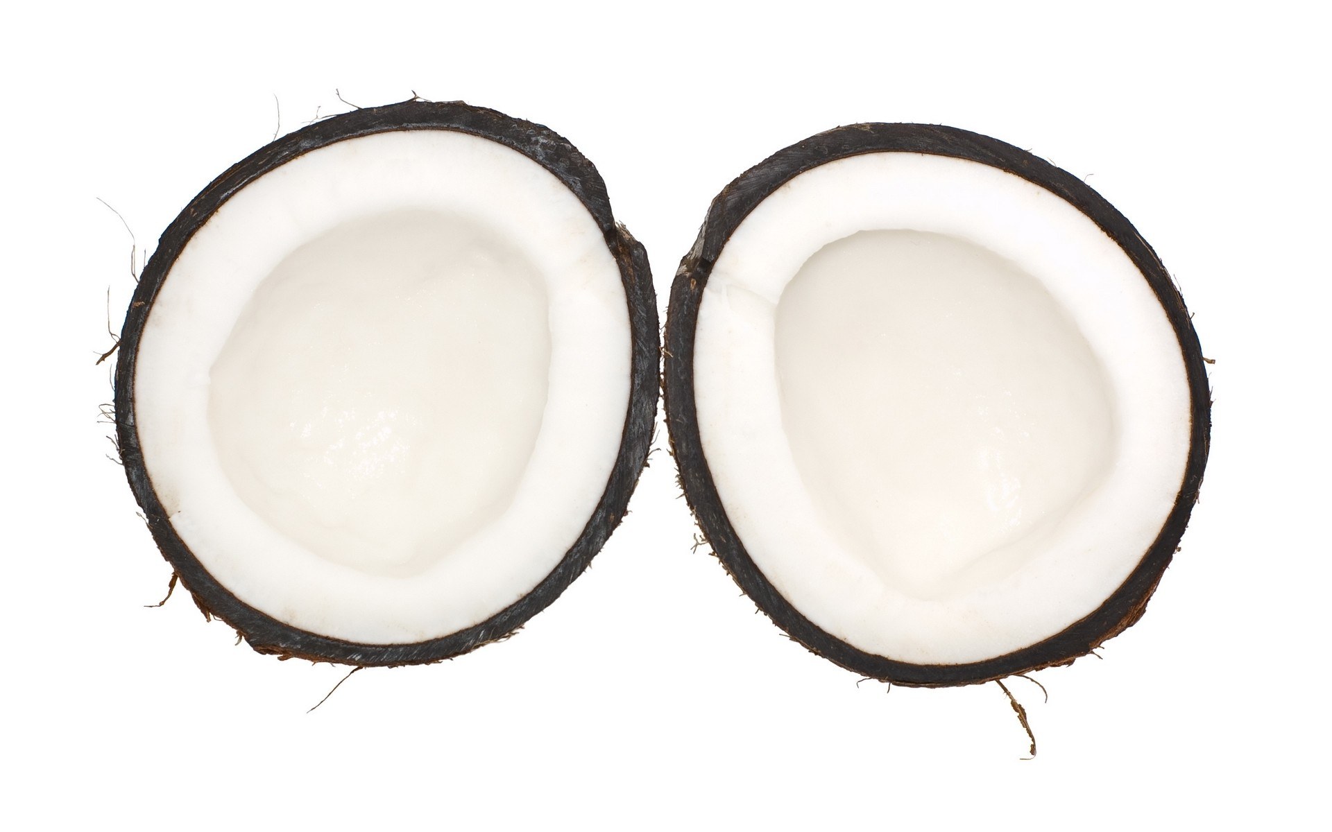 coconut cut in half