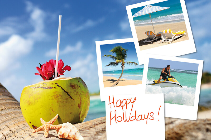 Coconut Drink on Beach — Blue, Relaxed, Afternoon