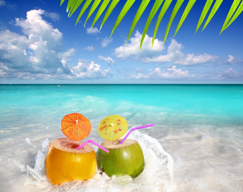 Coconut Drinks on Beach