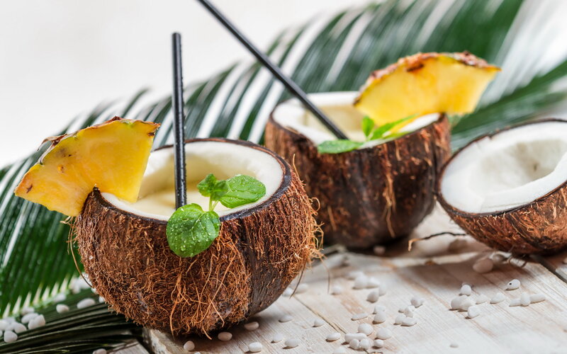 Coconut Drinks with Pineapple