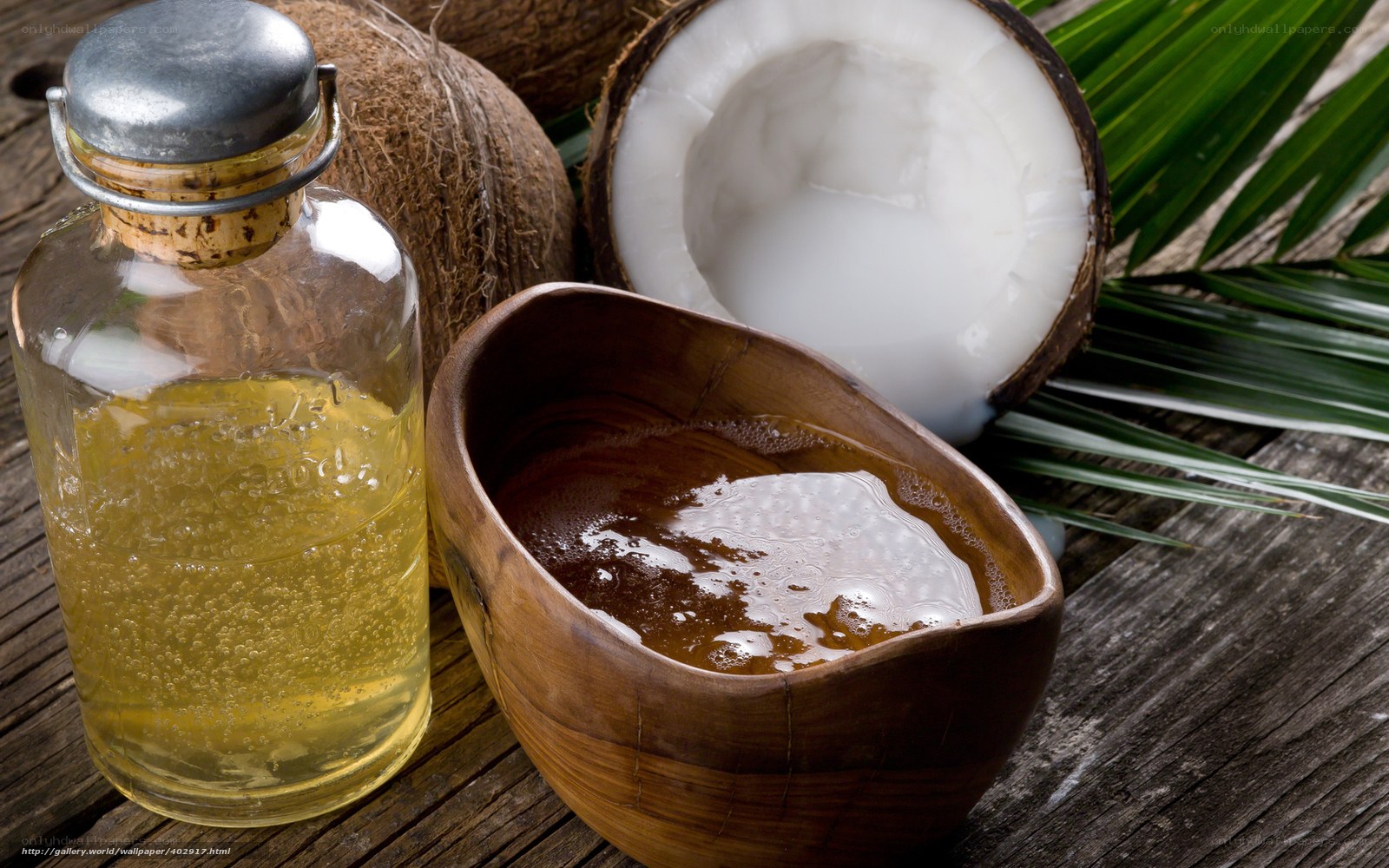 Coconut oil and fresh coconuts