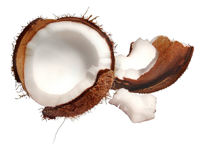 coconut split open