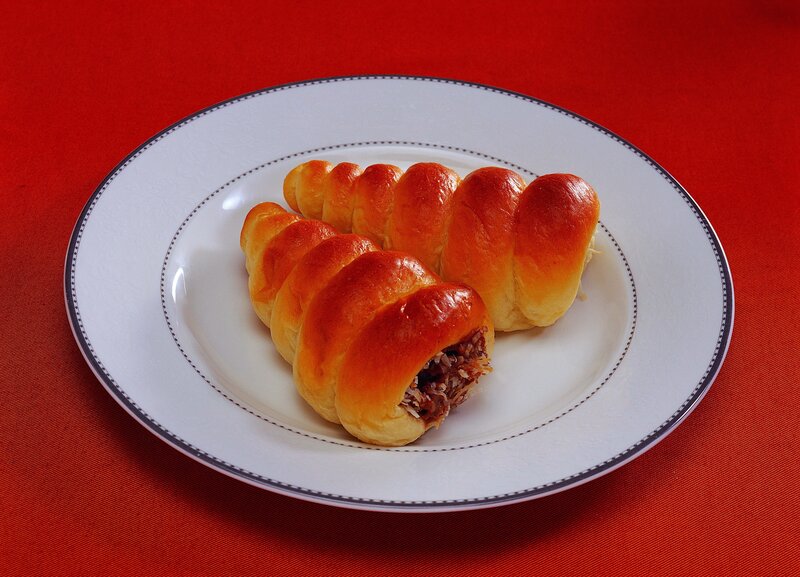 coconut-stuffed croissants