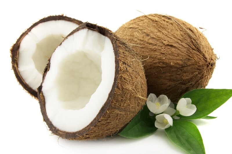 Coconut with Flowers