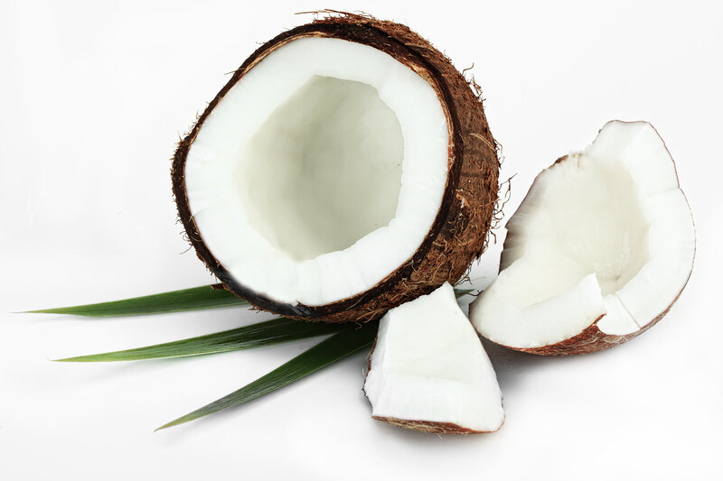 Coconut with Leaves