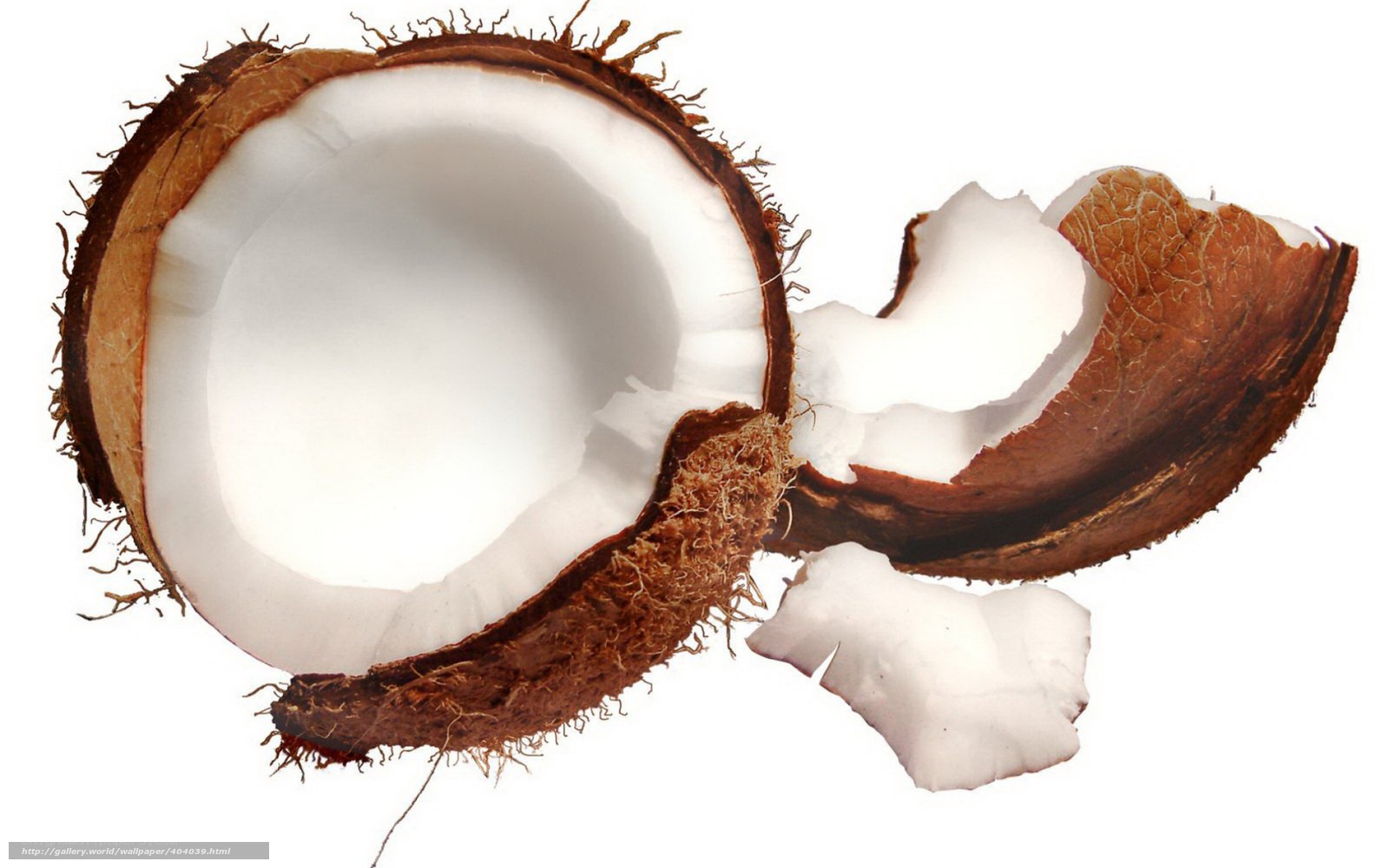 coconut with white flesh