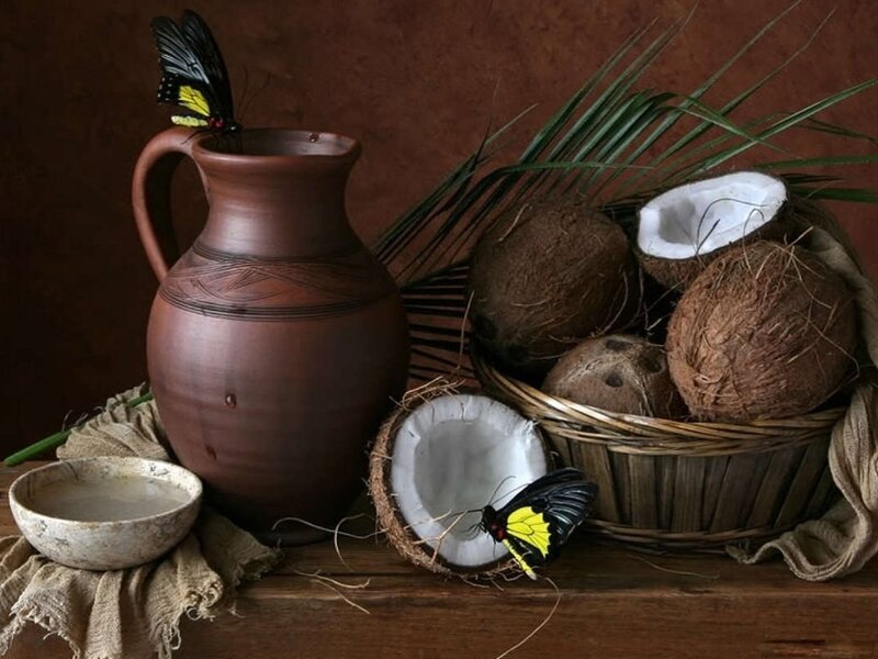 Coconuts and Pitcher
