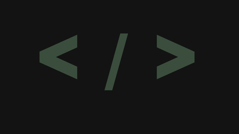 Code Brackets Symbol — Black