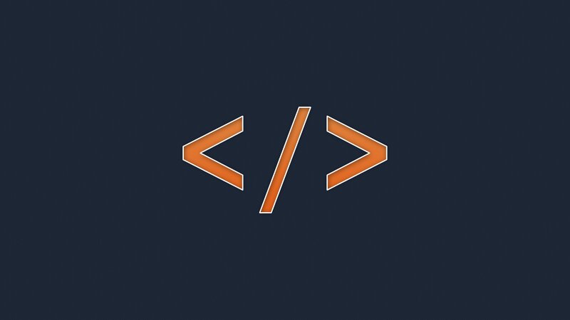 Code Brackets Symbol — Orange
