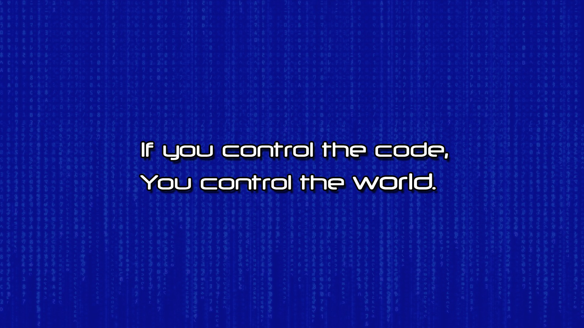 code controls the world