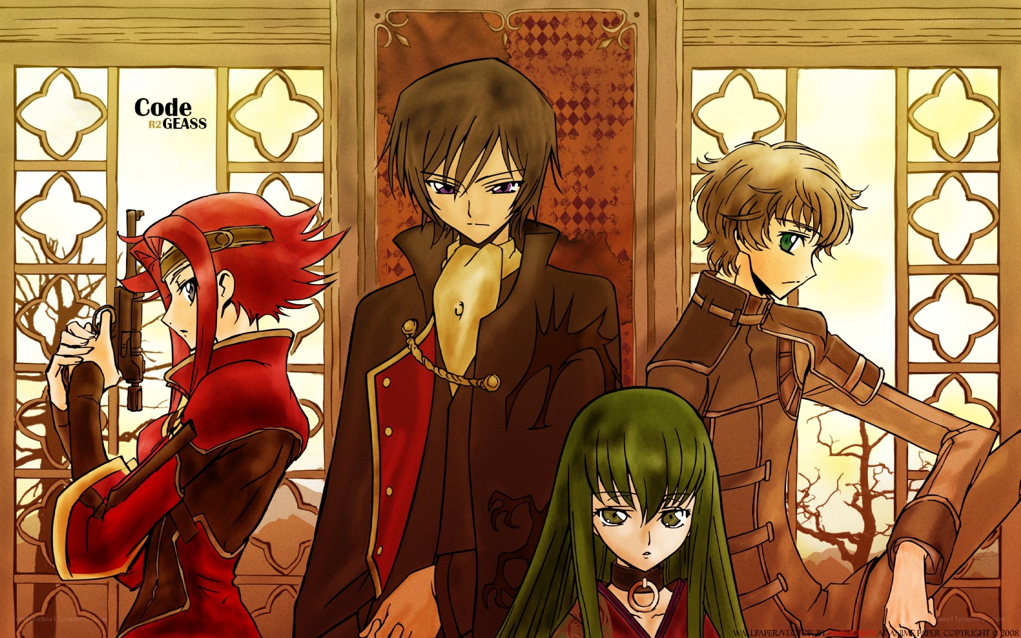 Code Geass characters in a room