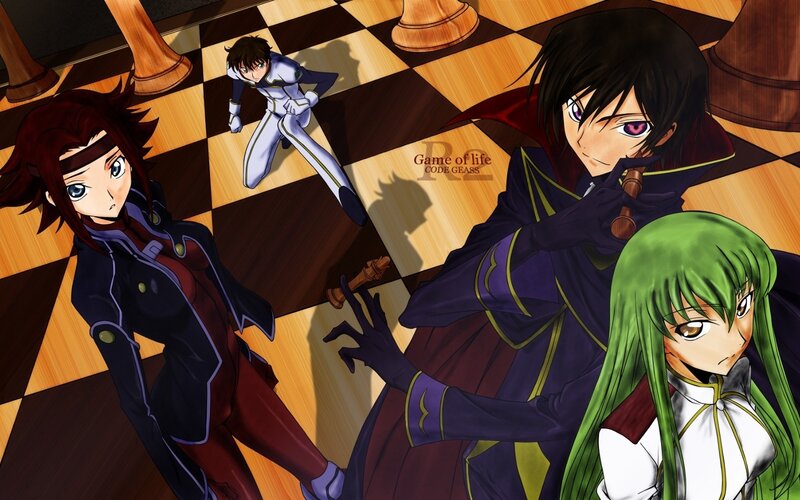 Code Geass characters on chessboard