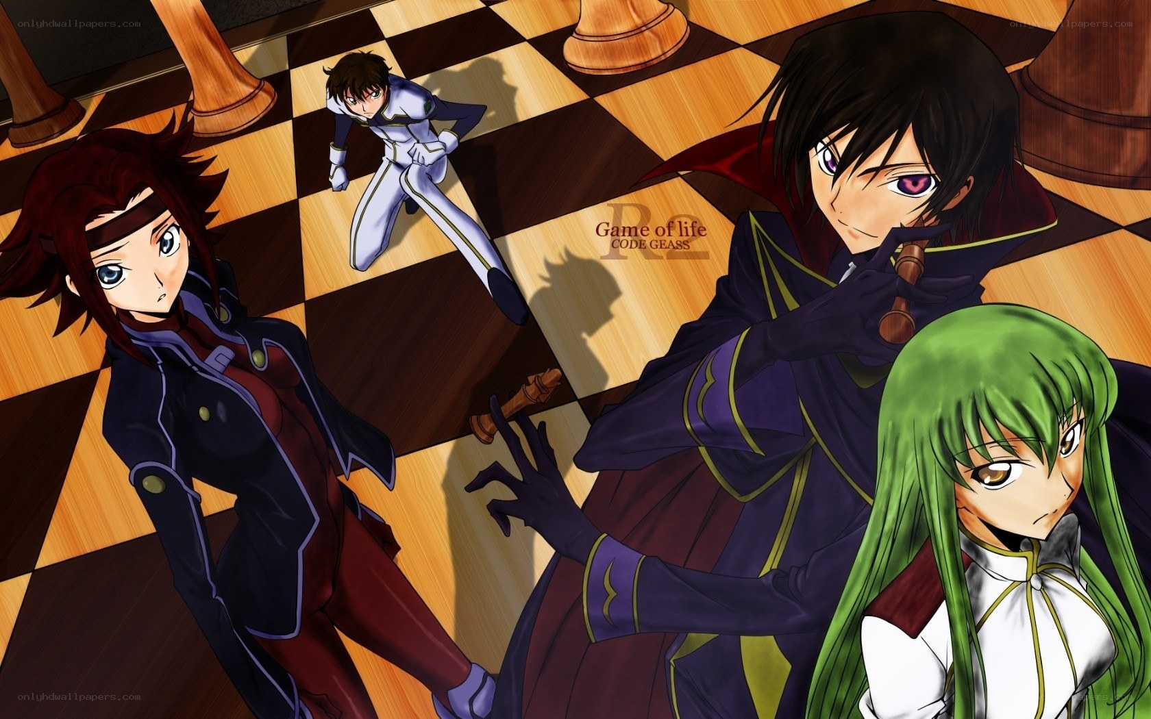 Code Geass characters on chessboard