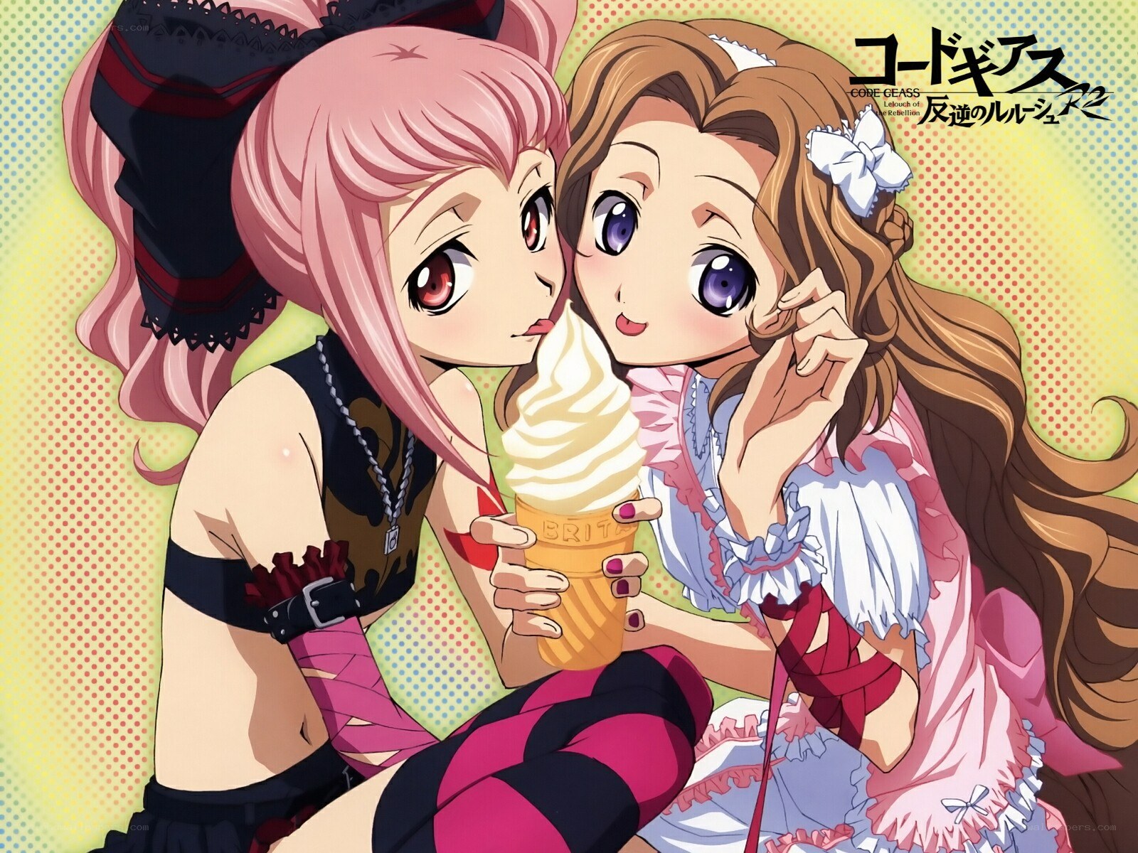 Code Geass characters sharing ice cream