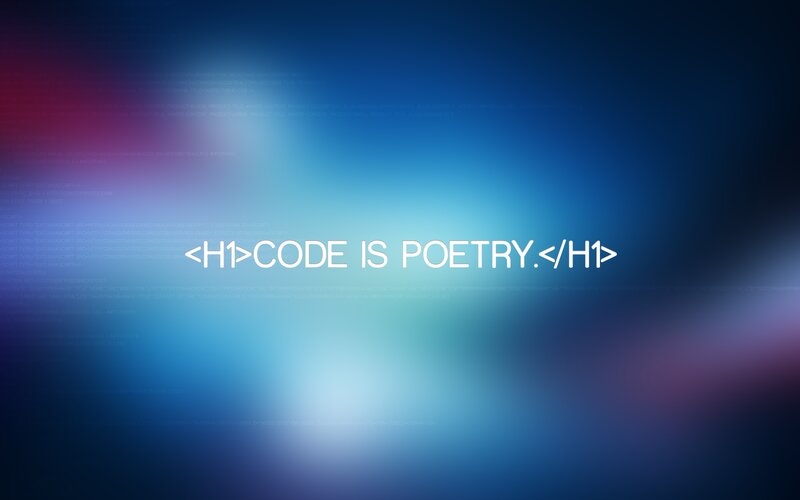 Code Is Poetry Text