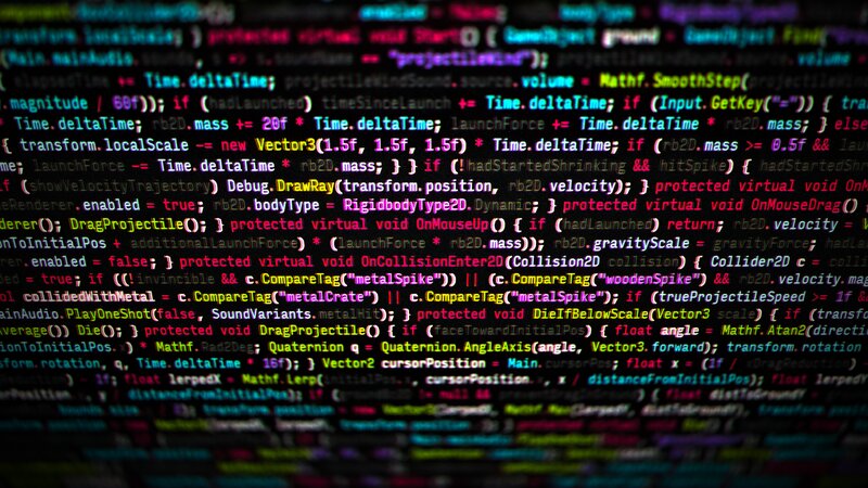 Code on a Screen — Black, Technical, Digital Art, Computer Code