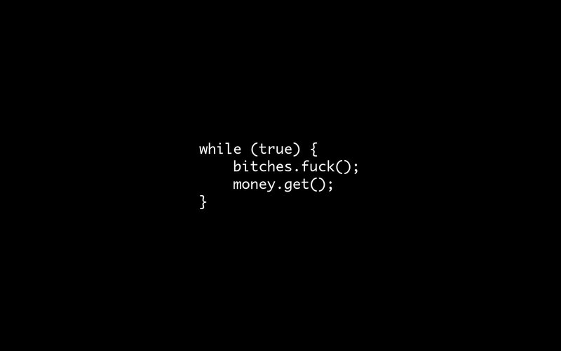 Code on Black Background — Neutral