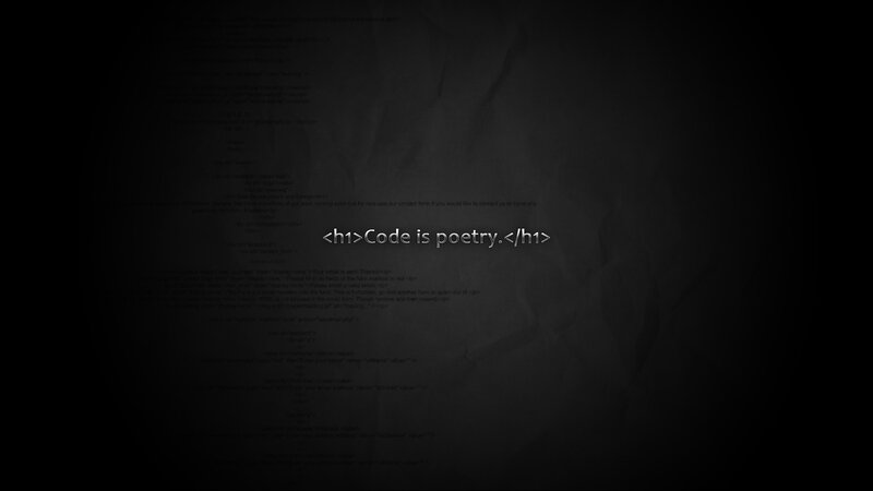 Code on Dark Background — Black, Minimalist