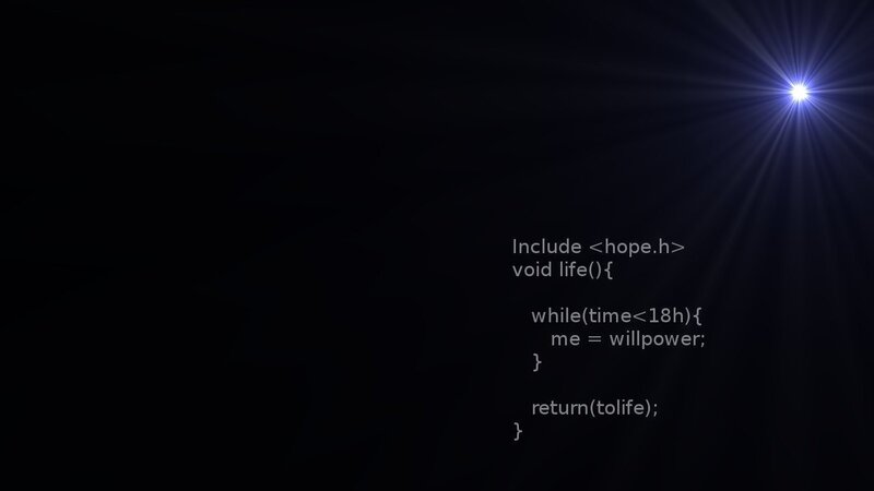 Code on Dark Background — Black