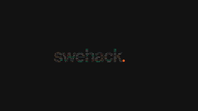 Code on Dark Screen — Black